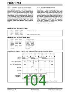 浏览型号PIC17C752T-25I/P的Datasheet PDF文件第104页