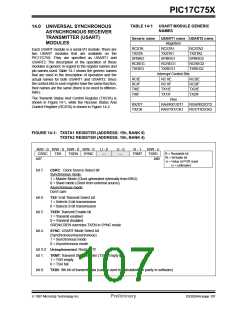 浏览型号PIC17C752T-25I/P的Datasheet PDF文件第107页