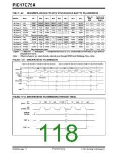 浏览型号PIC17C752T-25I/P的Datasheet PDF文件第118页