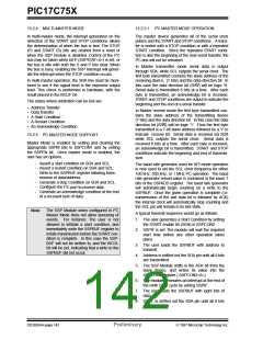 浏览型号PIC17C752T-25I/P的Datasheet PDF文件第142页
