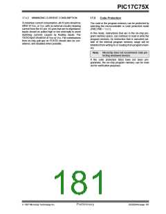 浏览型号PIC17C752T-25I/P的Datasheet PDF文件第181页