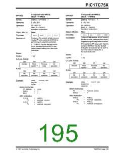 浏览型号PIC17C752T-25I/P的Datasheet PDF文件第195页