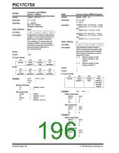 浏览型号PIC17C752T-25I/P的Datasheet PDF文件第196页