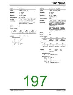 浏览型号PIC17C752T-25I/P的Datasheet PDF文件第197页