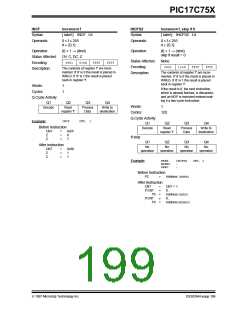 浏览型号PIC17C752T-25I/P的Datasheet PDF文件第199页