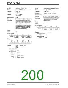 浏览型号PIC17C752T-25I/P的Datasheet PDF文件第200页