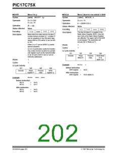 浏览型号PIC17C752T-25I/P的Datasheet PDF文件第202页