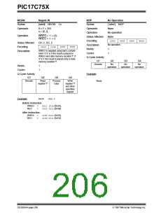 浏览型号PIC17C752T-25I/P的Datasheet PDF文件第206页