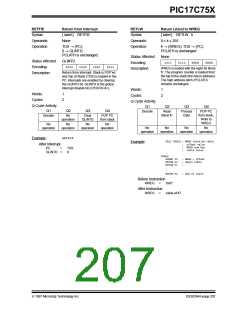 浏览型号PIC17C752T-25I/P的Datasheet PDF文件第207页