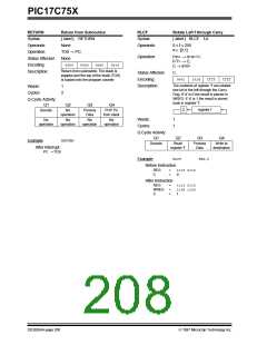 浏览型号PIC17C752T-25I/P的Datasheet PDF文件第208页