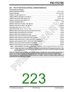 浏览型号PIC17C752T-25I/P的Datasheet PDF文件第223页