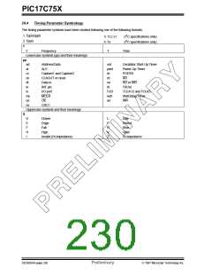 浏览型号PIC17C752T-25I/P的Datasheet PDF文件第230页