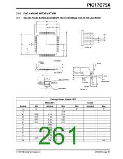 浏览型号PIC17C752T-25I/PQ的Datasheet PDF文件第261页