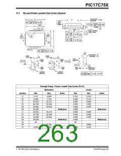 浏览型号PIC17C752T-25I/PQ的Datasheet PDF文件第263页