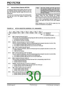 浏览型号PIC17C752T-25I/P的Datasheet PDF文件第30页