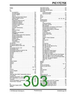 浏览型号PIC17LC752-25/P的Datasheet PDF文件第303页
