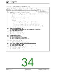 浏览型号PIC17C752T-25I/P的Datasheet PDF文件第34页