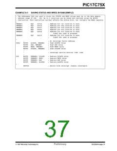 浏览型号PIC17C752T-25I/P的Datasheet PDF文件第37页
