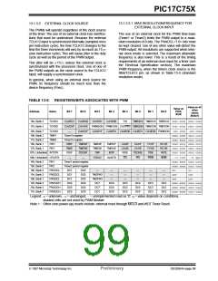 浏览型号PIC17C752T-25I/P的Datasheet PDF文件第99页