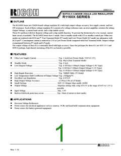 浏览型号R1160NXX1X的Datasheet PDF文件第1页