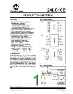 浏览型号24LC16B/SN的Datasheet PDF文件第1页