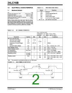 浏览型号24LC16B/SN的Datasheet PDF文件第2页