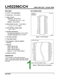 浏览型号LH52256C-70LL的Datasheet PDF文件第1页