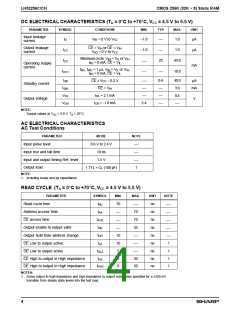 浏览型号LH52256C-70LL的Datasheet PDF文件第4页