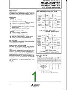 浏览型号M5M34051P的Datasheet PDF文件第1页