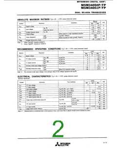 浏览型号M5M34051P的Datasheet PDF文件第2页
