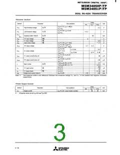 浏览型号M5M34051P的Datasheet PDF文件第3页