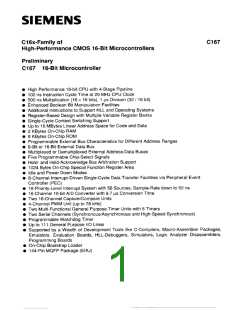 浏览型号C167的Datasheet PDF文件第1页