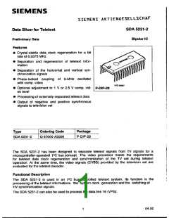 浏览型号SDA5231-2的Datasheet PDF文件第1页
