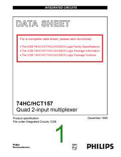 浏览型号74HC157D的Datasheet PDF文件第1页