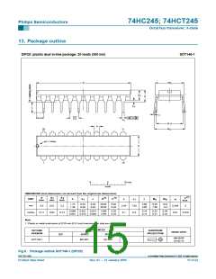 浏览型号74HCT245D的Datasheet PDF文件第15页