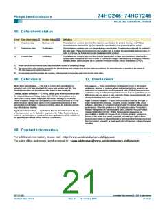 浏览型号74HCT245D的Datasheet PDF文件第21页