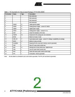浏览型号AT77C105A的Datasheet PDF文件第2页