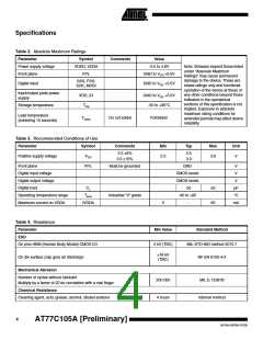 浏览型号AT77C105A的Datasheet PDF文件第4页