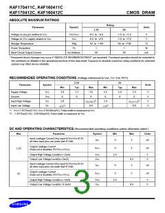 浏览型号K4F170411C的Datasheet PDF文件第3页