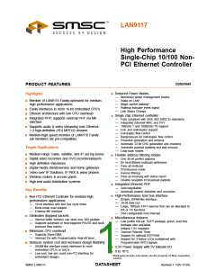浏览型号LAN9117-MT的Datasheet PDF文件第1页