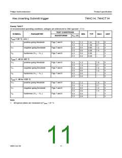 浏览型号74HC14D的Datasheet PDF文件第11页