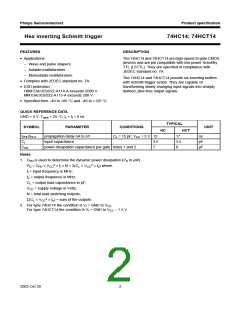 浏览型号74HC14D的Datasheet PDF文件第2页