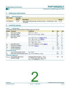 浏览型号PHP78NQ03LT的Datasheet PDF文件第2页