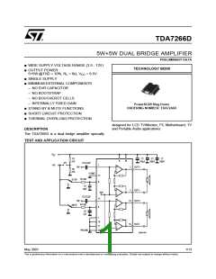 浏览型号TDA7266D的Datasheet PDF文件第1页