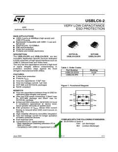 浏览型号USBLC6-2SC6的Datasheet PDF文件第1页