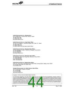浏览型号HT46C63的Datasheet PDF文件第44页