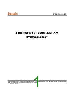 浏览型号HY5DU281622ET-5的Datasheet PDF文件第1页
