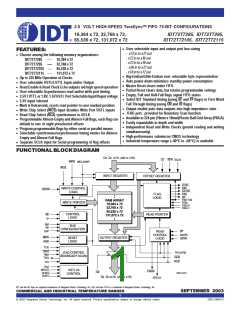 浏览型号IDT72T7295L7BBI的Datasheet PDF文件第1页