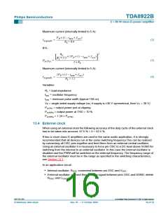 浏览型号TDA8922BTH的Datasheet PDF文件第16页