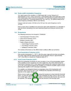 浏览型号TDA8922BJ的Datasheet PDF文件第8页